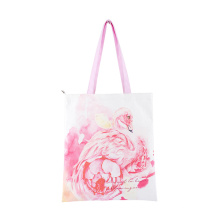 Custom Sublimation Printing Logo Reusable Canvas Durable Recycled Cotton Grocery Bags Tote Shopping Bag